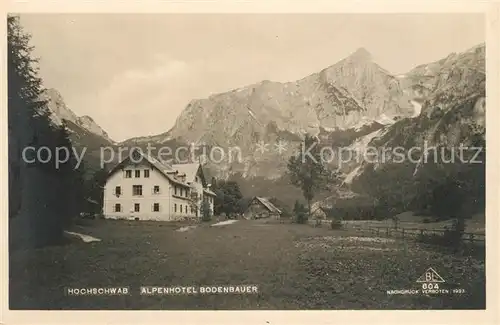 AK / Ansichtskarte Hochschwab Alpenhotel Bodenbauer Kat. Oesterreich