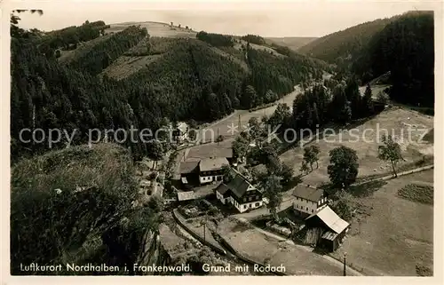 AK / Ansichtskarte Nordhalben Grund mit Rodach Panorama Luftkurort im Frankenwald Kat. Nordhalben
