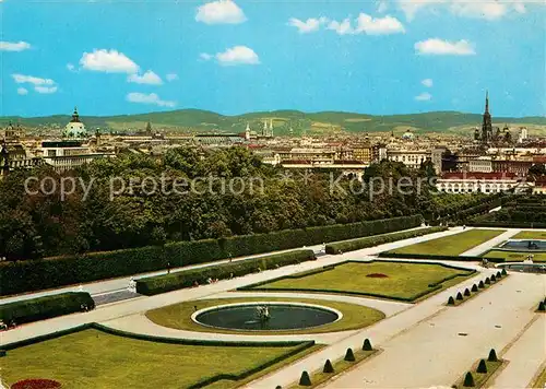 AK / Ansichtskarte Wien Blick vom Belvedere  Kat. Wien