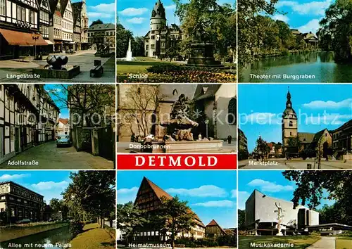 AK / Ansichtskarte Detmold Marktplatz Schloss Donopbrunnen  Kat. Detmold