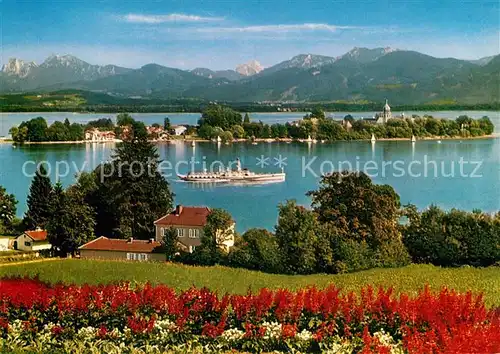 AK / Ansichtskarte Fraueninsel Chiemsee Dampfer  Kat. Chiemsee