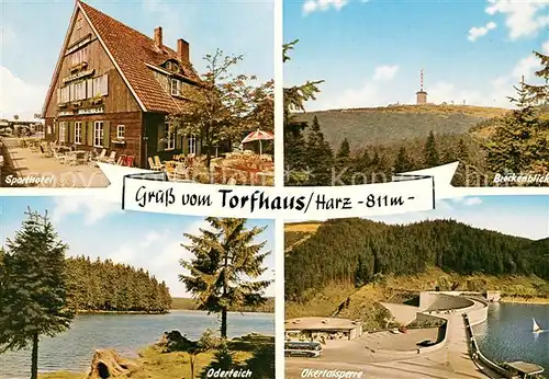 AK / Ansichtskarte Torfhaus Harz Sporthotel Brockenblick Oderteich Odertalsperre Kat. Altenau