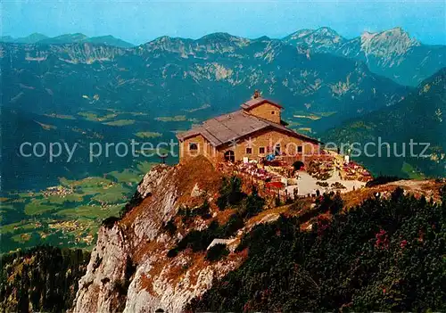 AK / Ansichtskarte Kehlsteinhaus Fliegeraufnahme mit Lattengebirge Zwiesel und Staufen Kat. Berchtesgaden