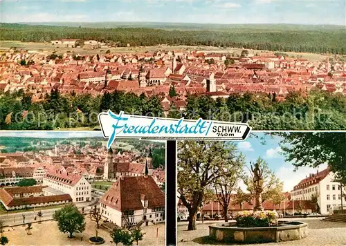 AK / Ansichtskarte Freudenstadt Fliegeraufnahme Ortsansicht Brunnen Kat. Freudenstadt