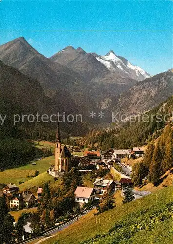 AK / Ansichtskarte Heiligenblut Kaernten mit Kirche und Grossglockner Kat. Heiligenblut