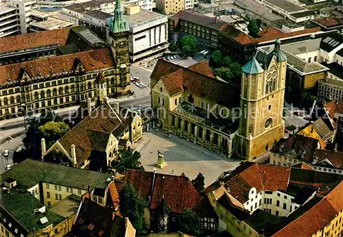 AK / Ansichtskarte Braunschweig Burgplatz mit Rathaus Fliegeraufnahme Kat. Braunschweig