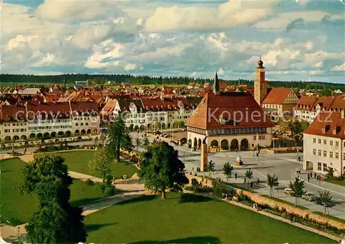 AK / Ansichtskarte Freudenstadt Blick vom Kirchturm auf den Marktplatz Kat. Freudenstadt