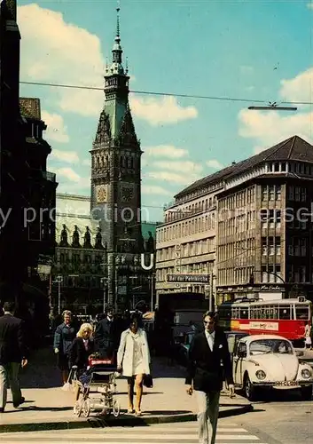 AK / Ansichtskarte Hamburg Moenckebergstrasse und Rathaus Kat. Hamburg