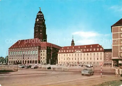 AK / Ansichtskarte Dresden Rathaus und Gewandhaus Kat. Dresden Elbe