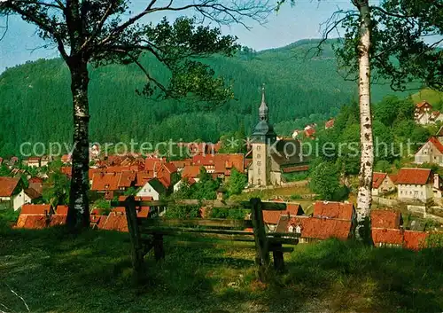 AK / Ansichtskarte Lautenthal Harz Ortsansicht mit Kirche Kat. Langelsheim