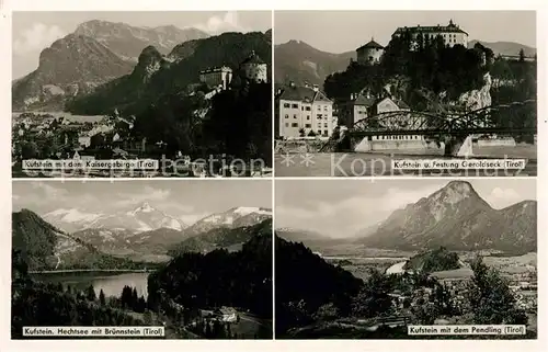 AK / Ansichtskarte Kufstein Tirol Kaisergebirge Festung Geroldseck Hechtsee Bruennstein Pendling Kat. Kufstein
