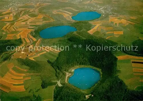 AK / Ansichtskarte Daun Eifel Gemuendender Maar Weinfelder Maar Schalkenmehrener Maar Kat. Daun