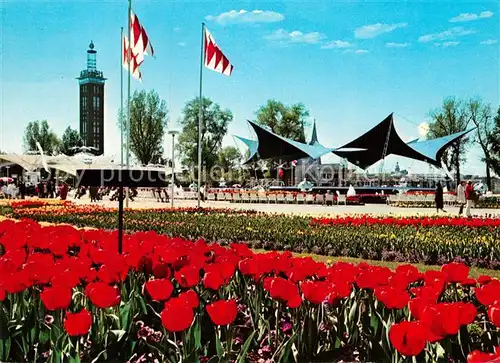 AK / Ansichtskarte Koeln Rhein Bundesgartenschau Messeturm Tanzbrunnen Kat. Koeln