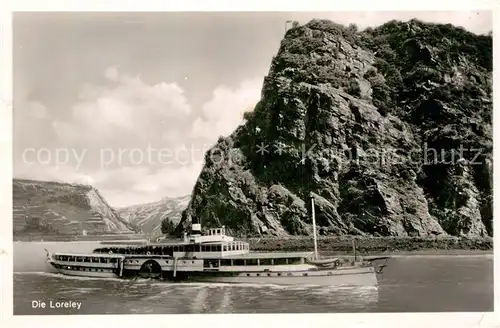 AK / Ansichtskarte Dampfer Seitenrad Loreley  Kat. Schiffe