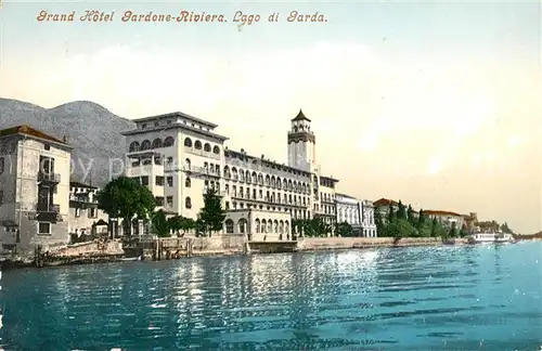 AK / Ansichtskarte Gardone Riviera Lago di Garda Grand Hotel am Gardasee Kat. Italien