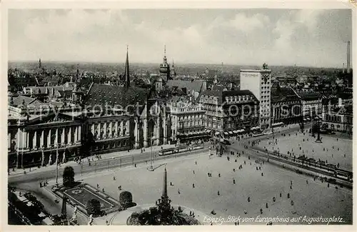 AK / Ansichtskarte Leipzig Blick vom Europahaus auf Augustusplatz Kat. Leipzig