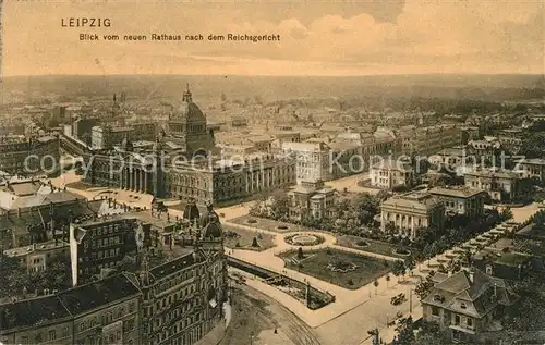 AK / Ansichtskarte Leipzig Blick vom neuen Rathaus zum Reichsgericht Kat. Leipzig
