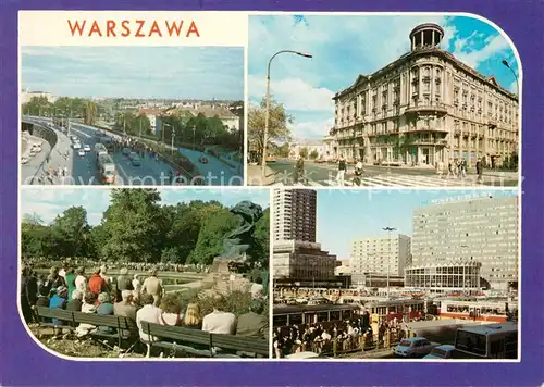 AK / Ansichtskarte Warszawa Mariensztat Hotel Bristol Pomnik Fryderyka Chopin Skrzyzowanie ulicy Marszal kowskiej Kat. Warschau Polen