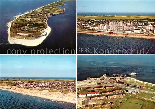 AK / Ansichtskarte Insel Sylt Fliegeraufnahme Suedspitze mit Hoernum Westerland Wenningstedt Lister Hafen Kat. Westerland