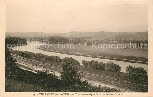 AK / Ansichtskarte Villeneuve sur Yonne Vue panoramique de la Vallee de l Yonne Kat. Villeneuve sur Yonne