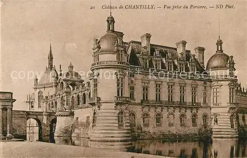 AK / Ansichtskarte Chantilly Chateau vue prise du Parterre Kat. Chantilly