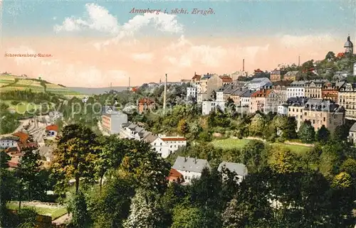 AK / Ansichtskarte Annaberg Buchholz Erzgebirge Teilansicht mit Schreckenberg Ruine Kat. Annaberg