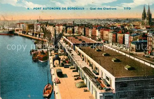 AK / Ansichtskarte Bordeaux Port Autonome Quai des Chartrons Kat. Bordeaux