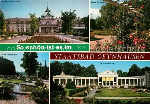 AK / Ansichtskarte Bad Oeynhausen Rosengarten Kurhaus Casino Wasserspiele Kat. Bad Oeynhausen