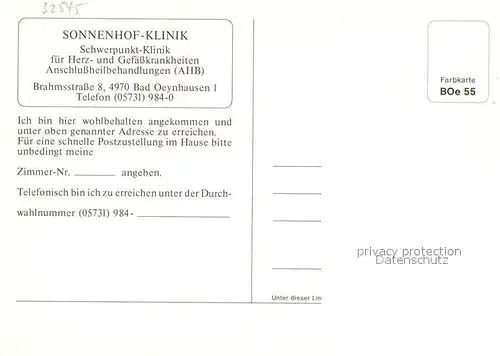 AK / Ansichtskarte Bad Oeynhausen Sonnenhof Klinik Kurpark Kurhaus Kat. Bad Oeynhausen