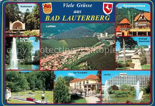 AK / Ansichtskarte Bad Lauterberg Glockenspielhaus Revita Minigolf Fliegeraufnahme Kat. Bad Lauterberg im Harz