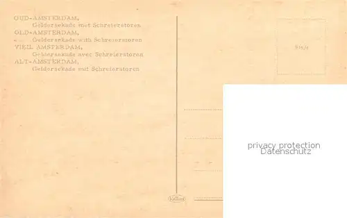 AK / Ansichtskarte Amsterdam Niederlande Geldersekade Schreierstoren Kat. Amsterdam
