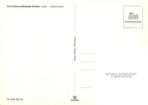 AK / Ansichtskarte Giessen Lahn Stadttheater Kat. Giessen
