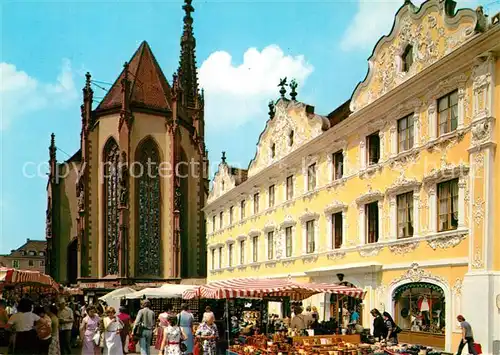 AK / Ansichtskarte Wuerzburg Markt Marienkapelle Falkenhaus Kat. Wuerzburg