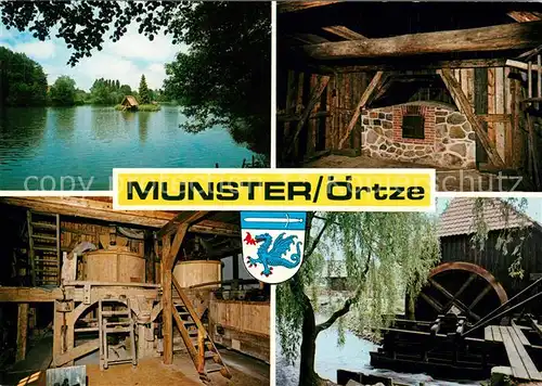 AK / Ansichtskarte Munster oertze Museumsanlagen und Muehlenteich Kat. Munster