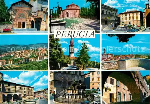 AK / Ansichtskarte Perugia Umbria Orts und Teilansichten Kirche Brunnen Kat. Perugia