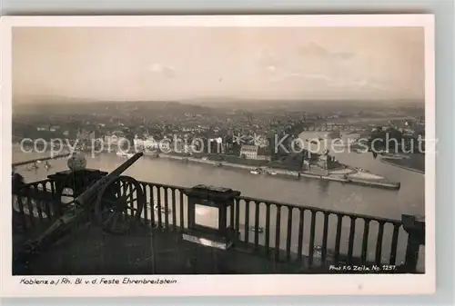 AK / Ansichtskarte Foto Zeitz F.G. Nr. 1251 Koblenz Blick von der Feste Ehrenbreitstein  Kat. Berchtesgaden