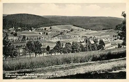 AK / Ansichtskarte Rehefeld Zaunhaus Landschaftspanorama Blick nach der Landesgrenze Kat. Altenberg