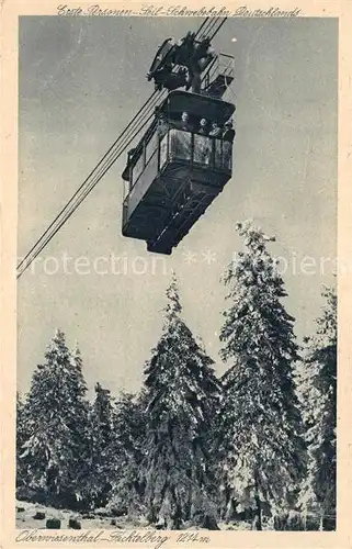 AK / Ansichtskarte Oberwiesenthal Erzgebirge Schwebebahn zum Fichtelberg Kat. Oberwiesenthal