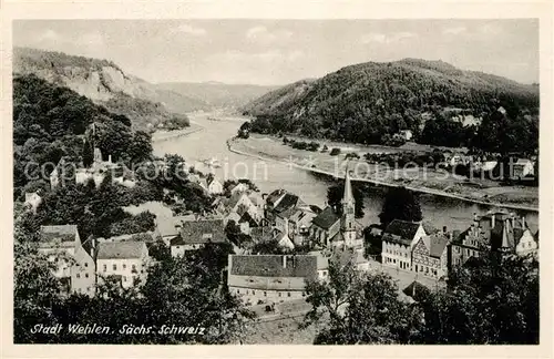 AK / Ansichtskarte Wehlen Sachsen Panorama Elbtal Kat. Wehlen