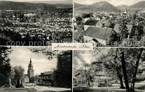 AK / Ansichtskarte Friedrichroda Stadtpanorama Kirche Pavillon Kat. Friedrichroda