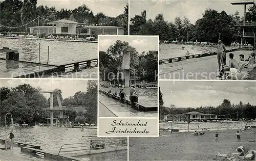 AK / Ansichtskarte Friedrichroda Schwimmbad Freibad Sprungturm Kat. Friedrichroda