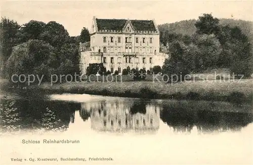 AK / Ansichtskarte Friedrichroda Schloss Reinhardsbrunn Teich Kat. Friedrichroda