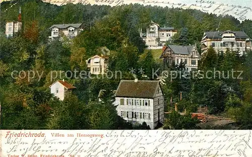 AK / Ansichtskarte Friedrichroda Villen am Herzogsweg Kat. Friedrichroda