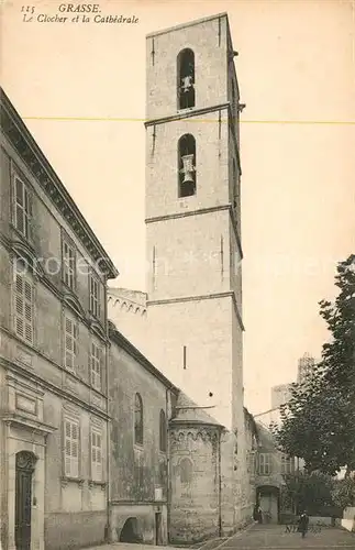 AK / Ansichtskarte Grasse Alpes Maritimes Le Clocher et la Cathedrale Kat. Grasse