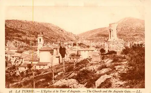 AK / Ansichtskarte La Turbie Eglise et Tour d Auguste Ruines Romaines Kat. La Turbie