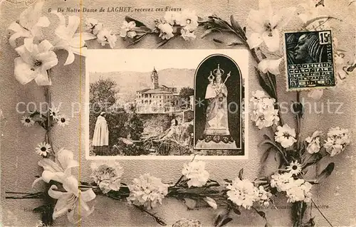 AK / Ansichtskarte Notre Dame de Laghet recevez ces fleurs Monastere