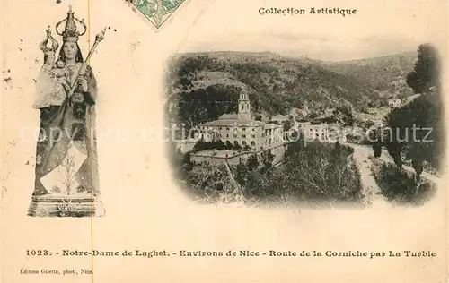 AK / Ansichtskarte Notre Dame de Laghet Route de la Corniche par La Turbie Monastere