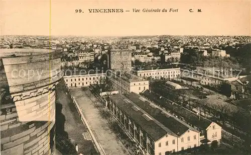 AK / Ansichtskarte Vincennes Vue generale du Fort Kat. Vincennes