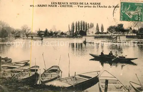 AK / Ansichtskarte Saint Maur des Fosses Saint Maur Creteil vue prise de l Arche de Noel Bateaux Kat. Saint Maur des Fosses