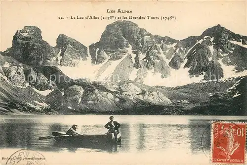 AK / Ansichtskarte Lac d Allos et les Grandes Tours Collection Les Alpes